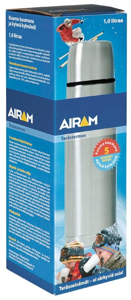 Ståltermos Airam 1 l - Kylväskor och termosar - 638-5035-31 - 1
