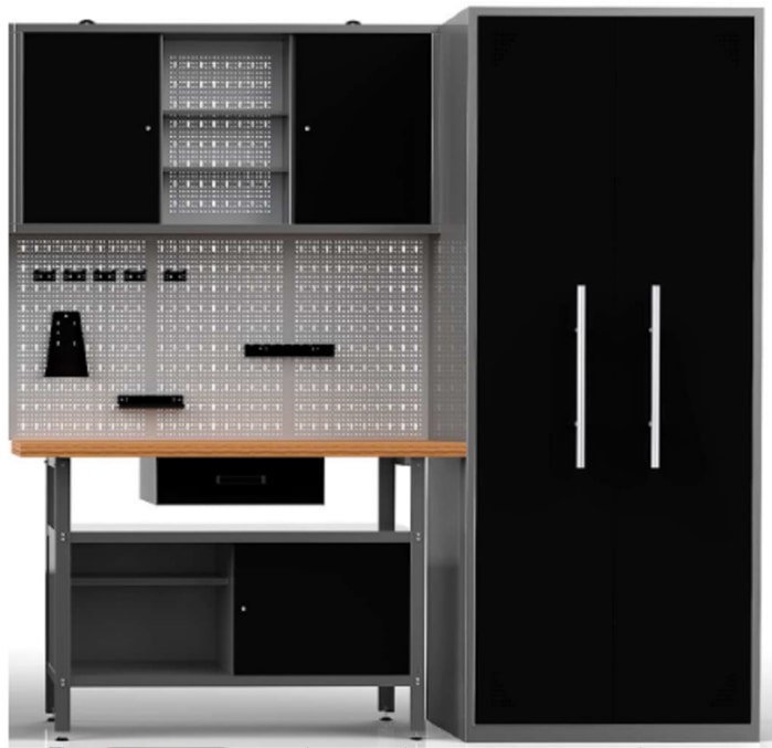 Timco Pro+ 210x60x200 cm verktygsskåp - Lagerhyllor och -lådor - 6438014332451 - 1