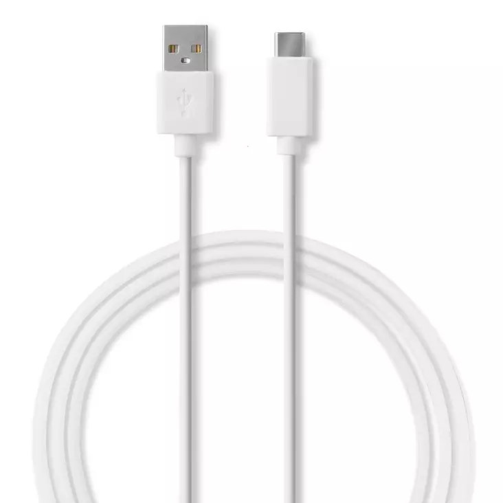 USB-kabel | USB 3.2 Gen 2 | USB-A Hane | USB-C Hane | 60 W | 10 Gbps | Nickelplaterad | 1.00 m | Rund | PVC | Vit | Låda - Dator och nätverk - 5412810316151 - 1