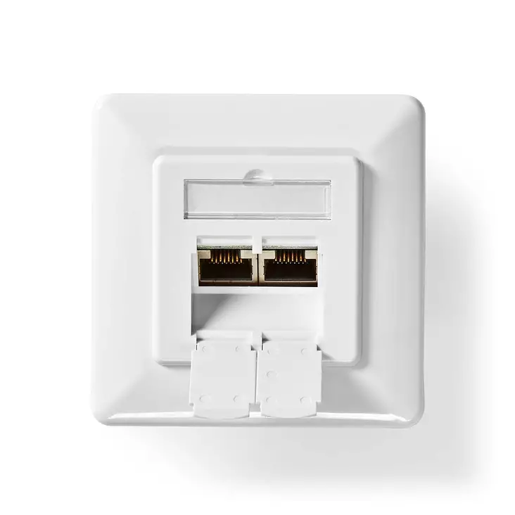 Nätverksvägglåda | Infälld montering | 2-Port port(s) | CAT6a | Rak | Hona | Guldplaterad | PVC | Vit | Låda - Dator och nätverk - 5412810335251 - 10