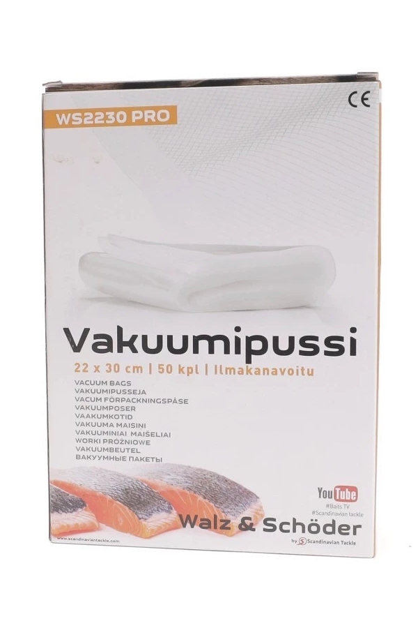 W+S vakuum påse 22x30 cm 50 st - Matfrysning och konservering - 6438212105611 - 1