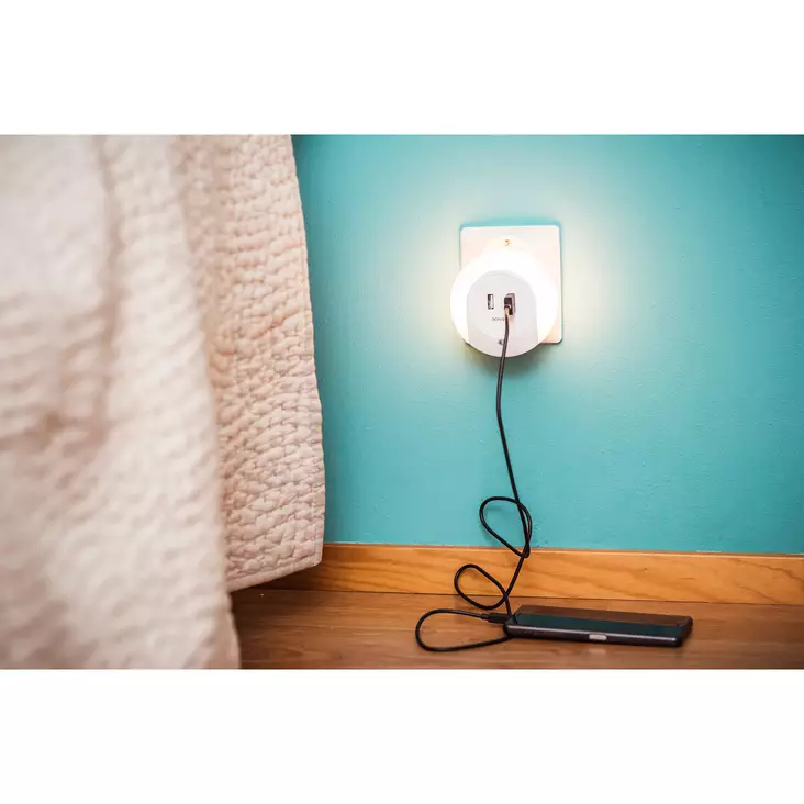 Y=C3=B6valo 7 Led Airam Dover 2 x USB=20 - Nattlampor - 6435200216281 - 1