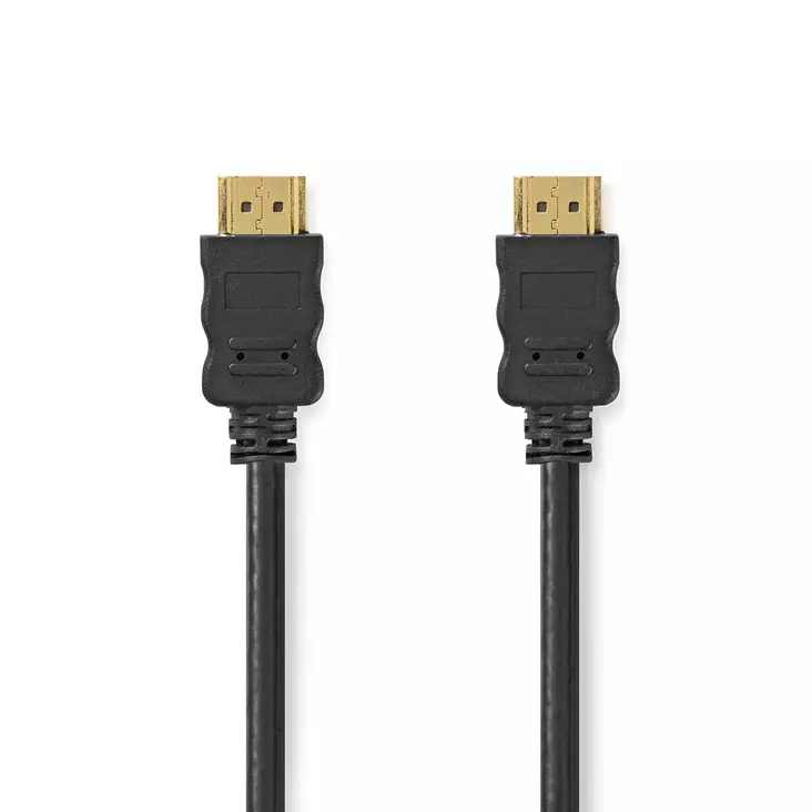 High Speed HDMI kabel med Ethernet | HDMI Kontakt | HDMI Kontakt | 4K@60Hz | ARC | 18 Gbps | 3.00 m | Rund | PVC | Svart | Låda - HDMI-kablar - 5412810455201 - 1