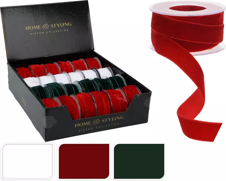 Sammetsband 20?mm x 4?m – lyxigt presentband och dekoreringsband för fester, pyssel och inredning - Förpackning och paketering - 8719987231261 - 1