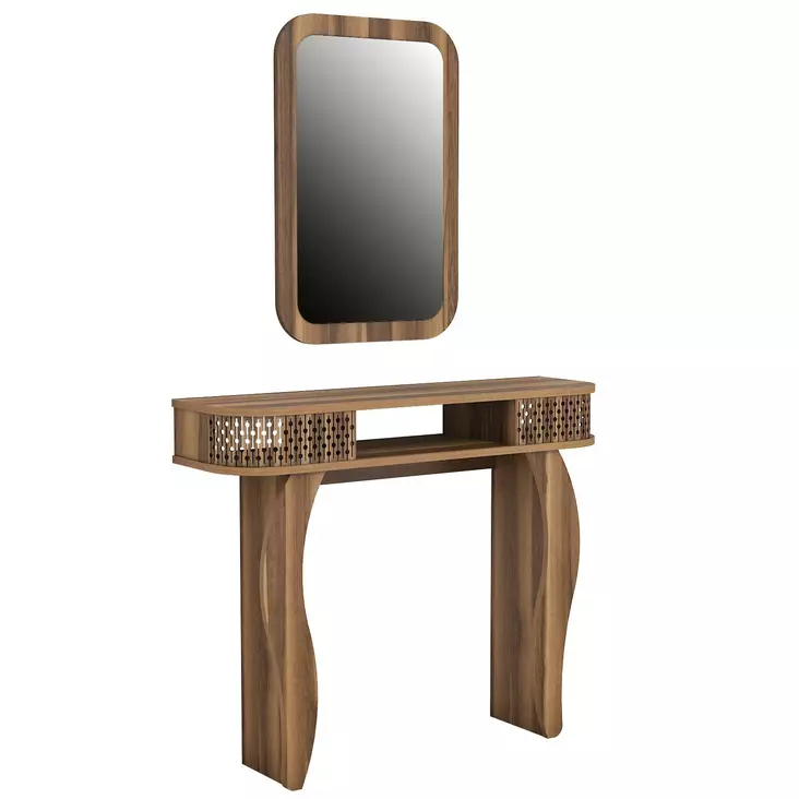 Sideboard Hanah Home Damla Valnöt Spånskiva 105x85x30 cm - Sidobord och extrabord - 8681875412871 - 1