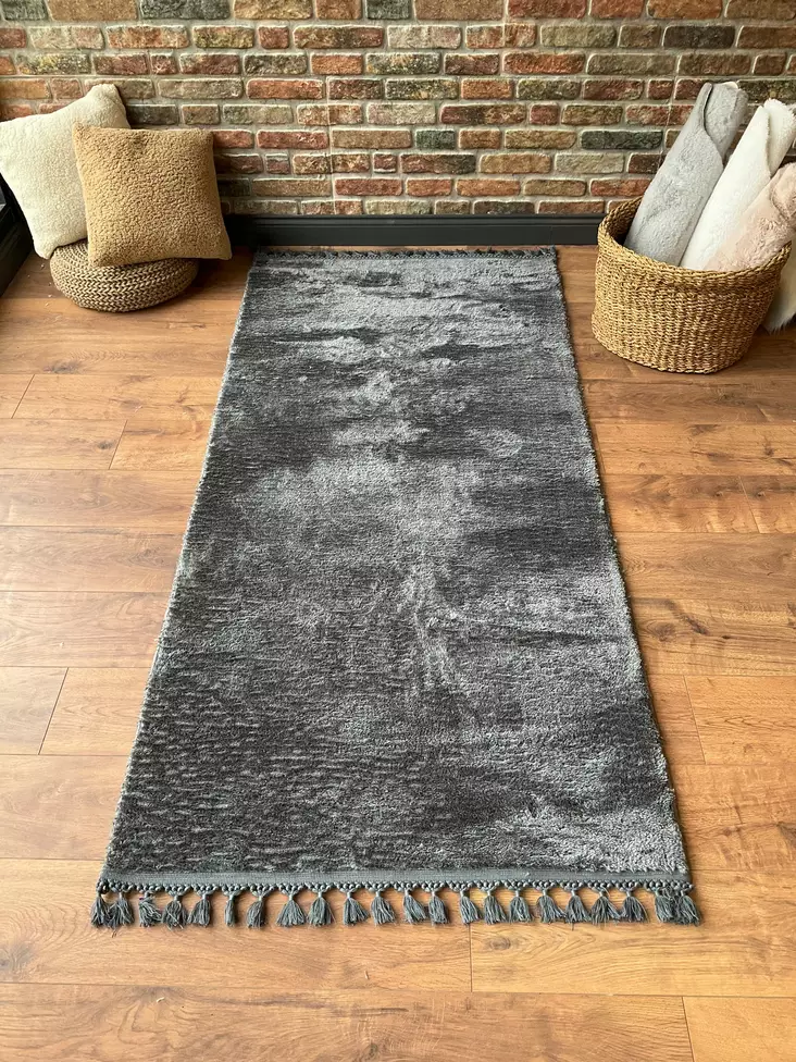 Matta Conceptum 1414 Antracit Polyester 80x300 cm - Små mattor och gångmattor - 8684282513841 - 1