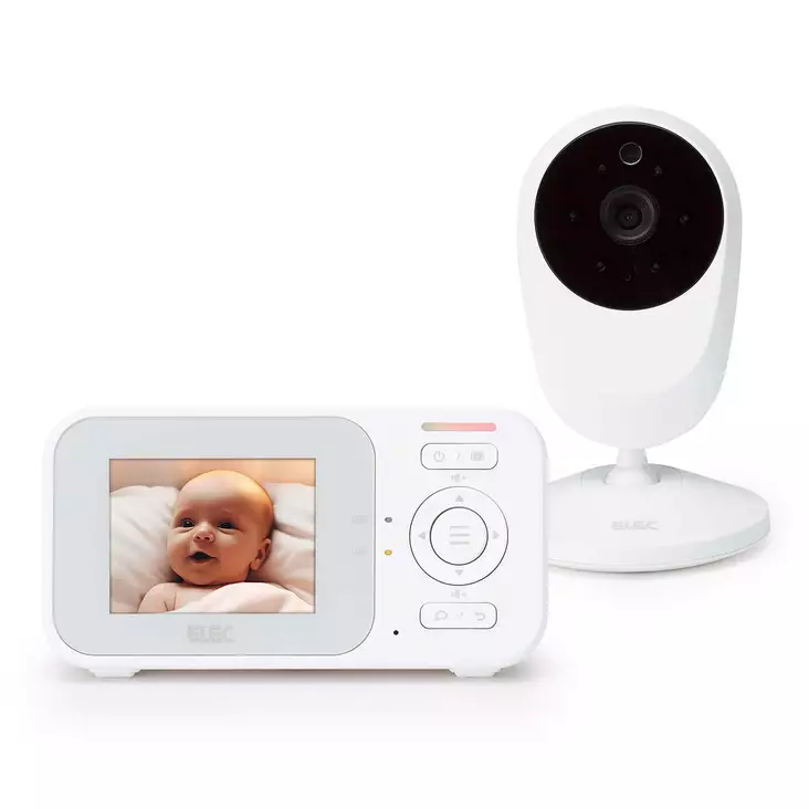 Baby monitor with camera with 2.4-inch colour display, night vision and talkback function - White - Babylarm - 8711902087281 - 10
