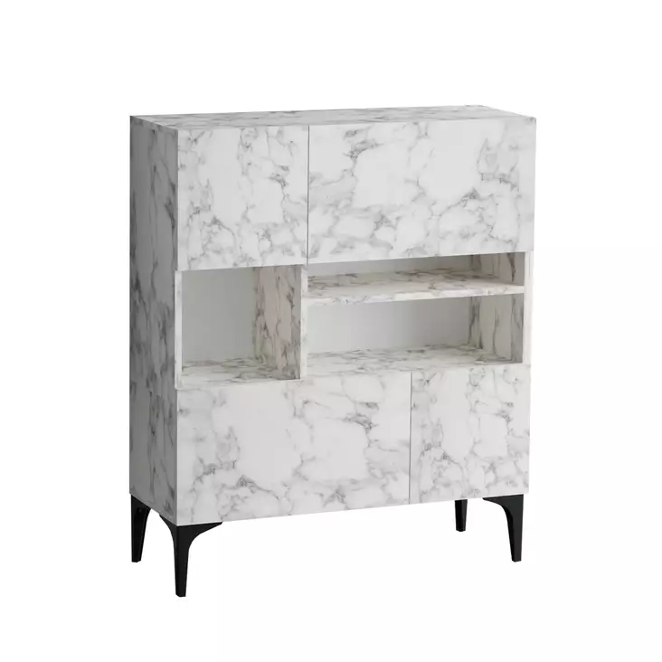 Konsolbord Hanah Home Krista Carrara Marmormönster Spånskiva 100x35x125 cm - Byråer och skåp - 8684282984771 - 1