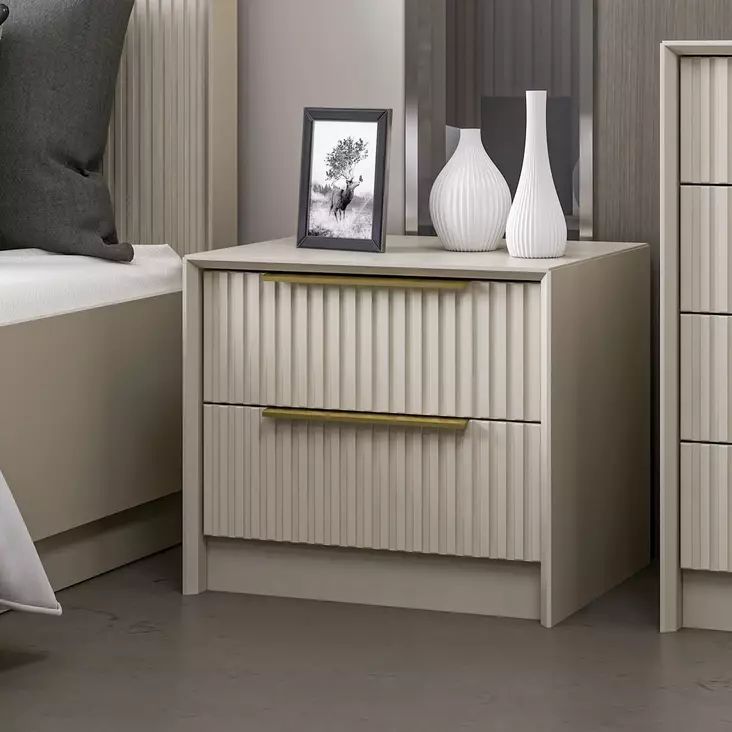 Sängbord Hanah Home Kale Luxe Sten Spånskiva 53x45x45 cm - Nattduksbord - 8683742567271 - 1