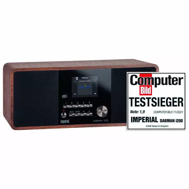 DABMAN i200 Multifunktionell stereoradio DAB+ / FM / Internet Trälook - Radioapparater - 4024035222301 - 10