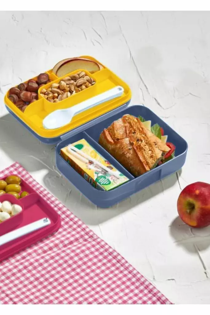 Matlåda Hermia Grå Plast 19x15 cm - Matlådor och matförvaringsbehållare - 8684283590001 - 1