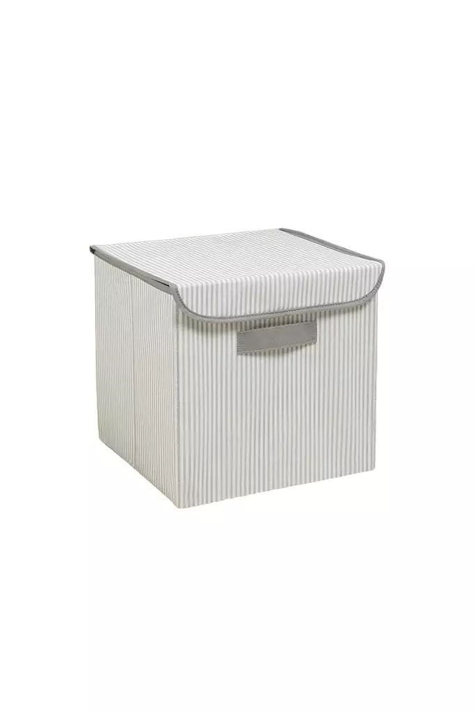 Förvaringslåda i filt, grå, 30 cm x 30 cm x 30 cm, stilren, hållbar, lättskött - Plastlådor och förvaringslådor - 8684282555131 - 1