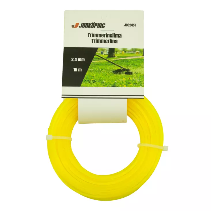 Jonköping Trimmerinsiima 2,4 mm x 15 m - Keltainen (Yleismalli) - Röjsågar och trimmers - 6438168116181 - 1
