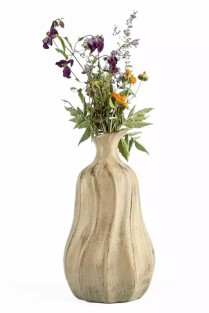 Dekorativ Kruka Aberto Design YL713 Beige Keramik 16,5x27 cm - Hängande blomkrukor och vaser - 8684283435661 - 1
