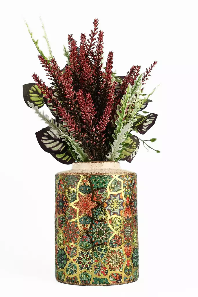 Dekorativ Kruka Aberto Design YL731 Flerfärgad Keramik 12x17 cm - Hängande blomkrukor och vaser - 8684283435791 - 1