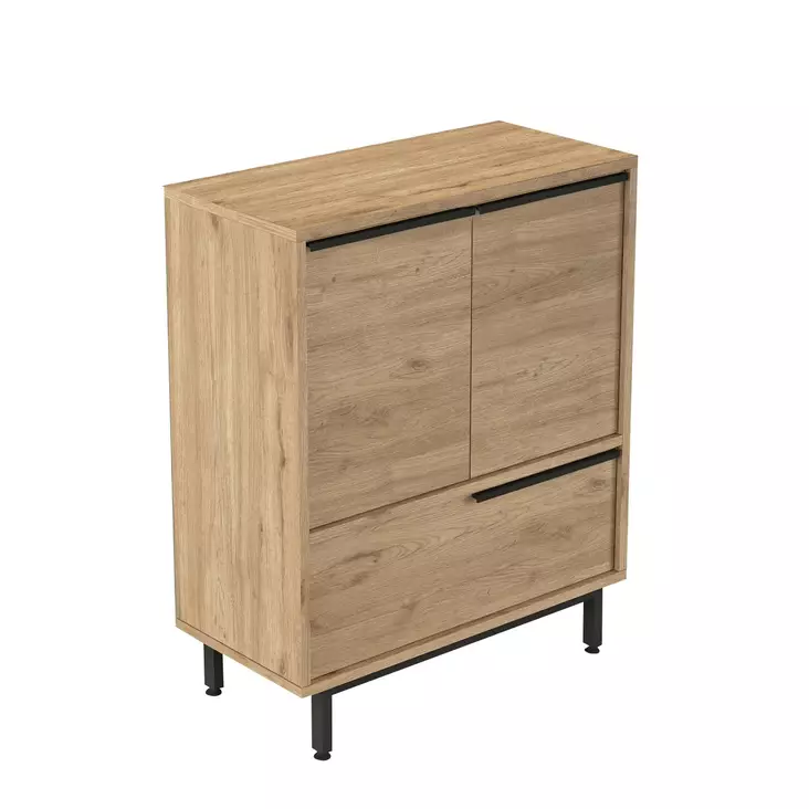 Skoskåp Hanah Home On8C S Valnöt Spånskiva 74,8x90,4x35,5 cm - Skoskåp - 8684282369271 - 1