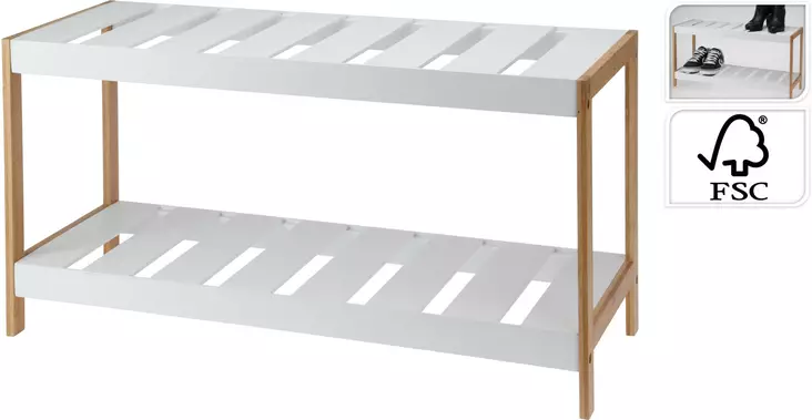 KenkÃ¤teline, bambu, kaksi tasoa - Skotillbehör - 8719987860461 - 1