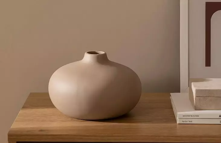 Vas Aberto Design CY0193 Ljusbrun Keramik 23x16x23 cm - Hängande blomkrukor och vaser - 8684282979821 - 1