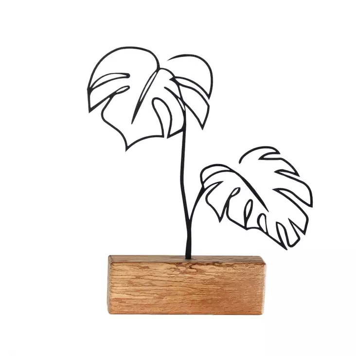 Prydnadsföremål, svart, 17 x 30 x 3,5 cm, hållbar, unik, elegant - Dekorationer, prydnadsföremål - 8681875640861 - 1