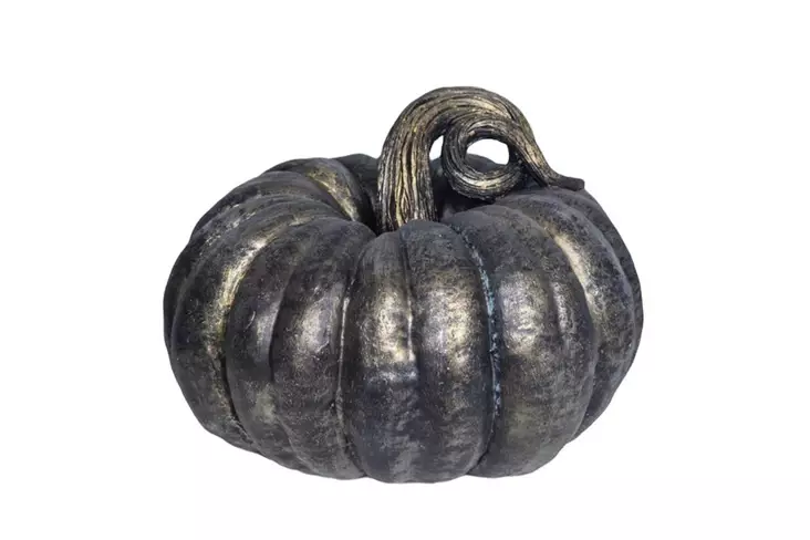 Dekorativ Objekt Aberto Design Kabak Svart Silver Polyester 24x30x30 cm - Dekorationer, prydnadsföremål - 8684282698661 - 1