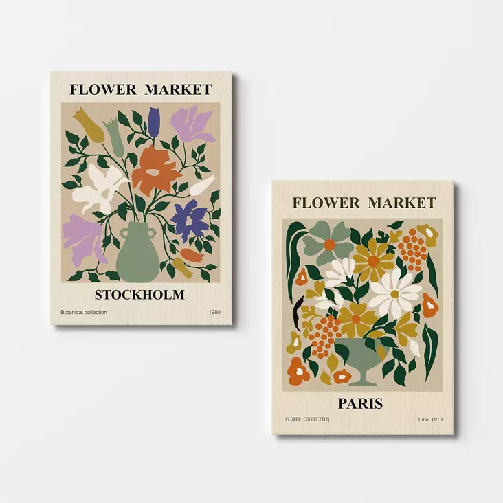 Canvastavla Wallxpert Flerfärgad Canvas 50x70 cm 2 Delar - Tavlor och ramar - 8684282411161 - 1