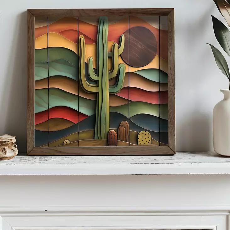 Inramad MDF-tavla Wallxpert Flerfärgad MDF 50x50 cm - Tavlor och ramar - 8684282615941 - 1