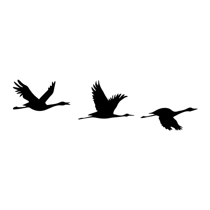 Väggdekor Metall Wallity Mallard Svart Metall 28x15 cm 27x19 cm 27,5x11 cm 3 Delar - Dekorationer, prydnadsföremål - 8683742940081 - 1