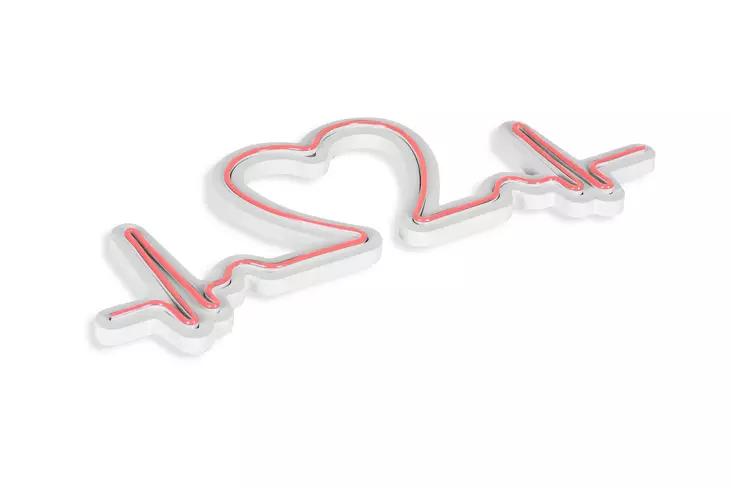 Led Väggdekor Wallity Love Rhythm Rosa Plast 51x21 cm - Ljussmycken och ljusfigurer - 8682870288591 - 1