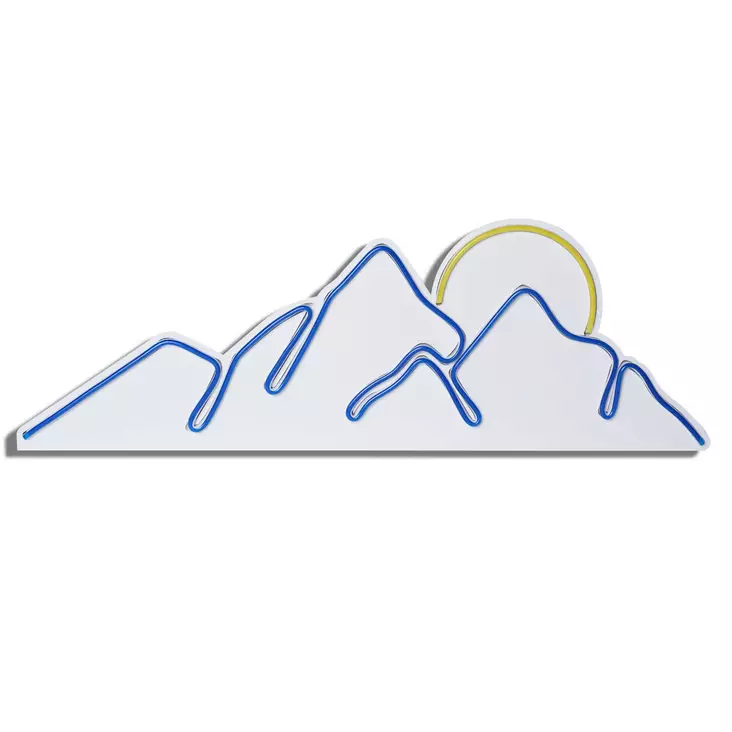 Dekorativ LED-belysning i plast, blå och gul, 21 x 62 x 2 cm, flexibel, hållbar, lätt att installera - Tavlor och ramar - 8683342965651 - 1