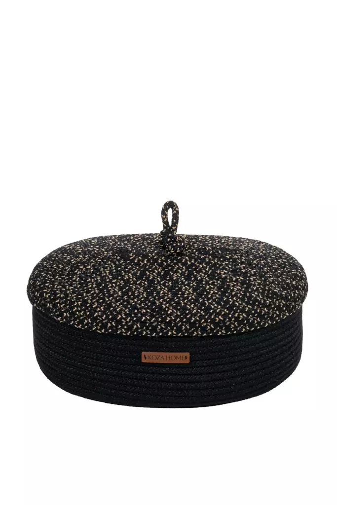 Dekorativ Box Aberto Design 9004054 Svart Bomull 25x15x34 cm - Förvaringslådor och korgar - 8683743769971 - 1