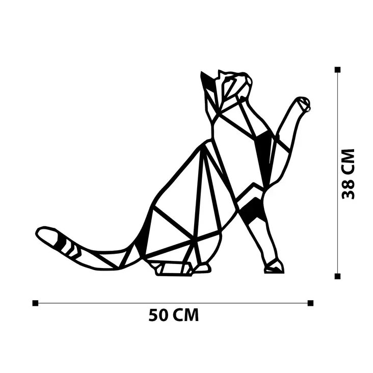 Väggdekor Metall Wallity Svart Metall 51x36 cm - Dekorationer, prydnadsföremål - 8682870853621 - 1