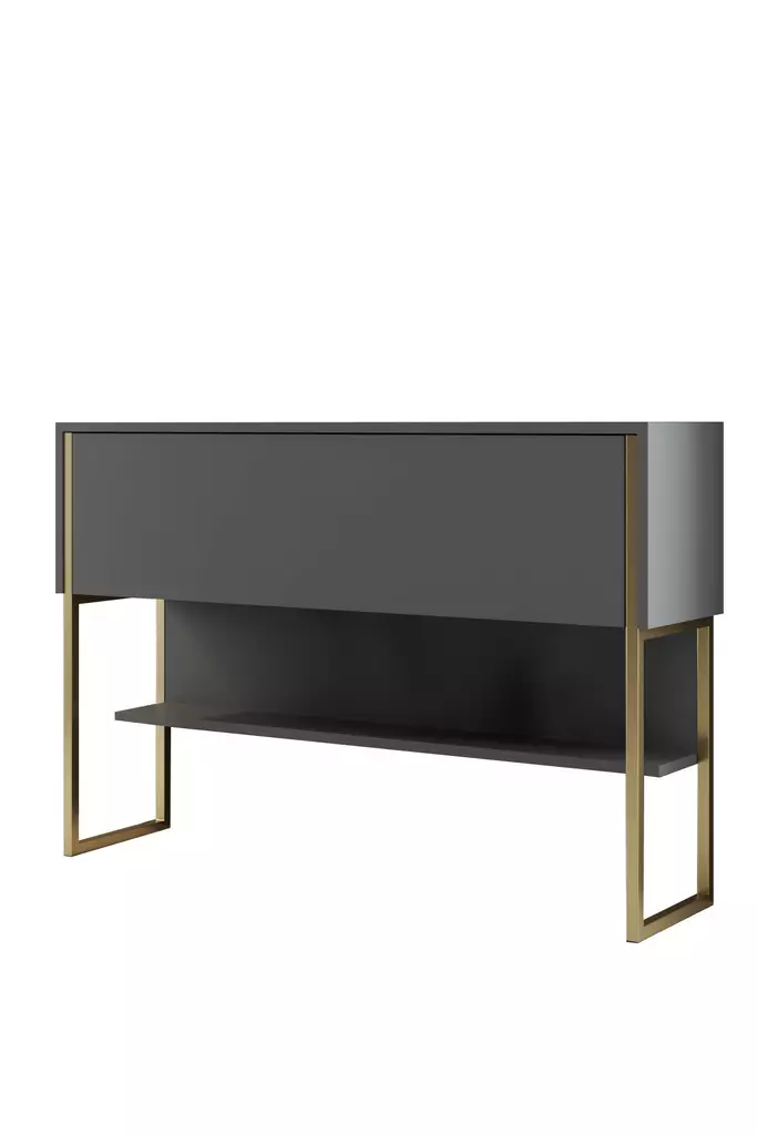 Byrå Hanah Home Luxe Guld Antracit Spånskiva 120x80x30 cm - Byråer och skåp - 8684282883661 - 1