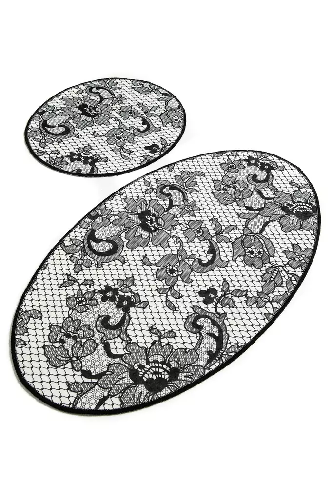 Badrumsmatta Set Mijölnir Flerfärgad 100% Polyester Antiallergisk Halkfri 50x60 cm & 60x100 cm - Badrumsmattor och våtrumsmattor - 8681875272161 - 1