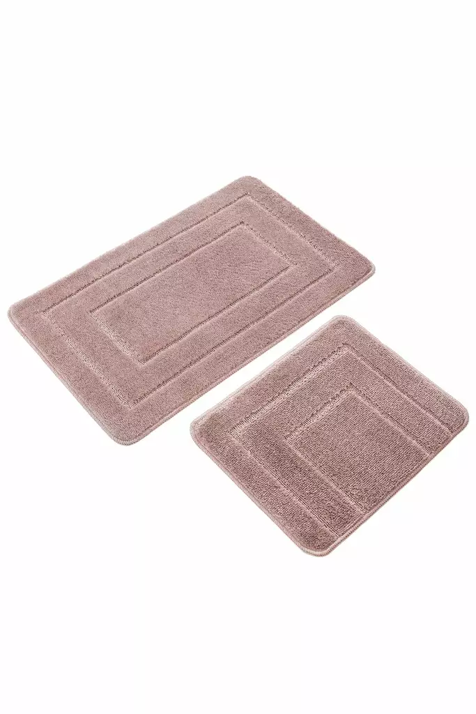 Badrumsmatta Set Mijölnir Mink 100% Polypropylen Halkfri 50x80 cm & 40x50 cm - Badrumsmattor och våtrumsmattor - 8684283557721 - 1