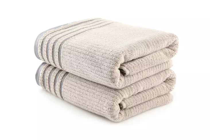 Badhandduksset (2 st), ljusbrun, 75 x 150 cm, mjuk, absorberande, hållbar - Handdukar - 8684282254201 - 1