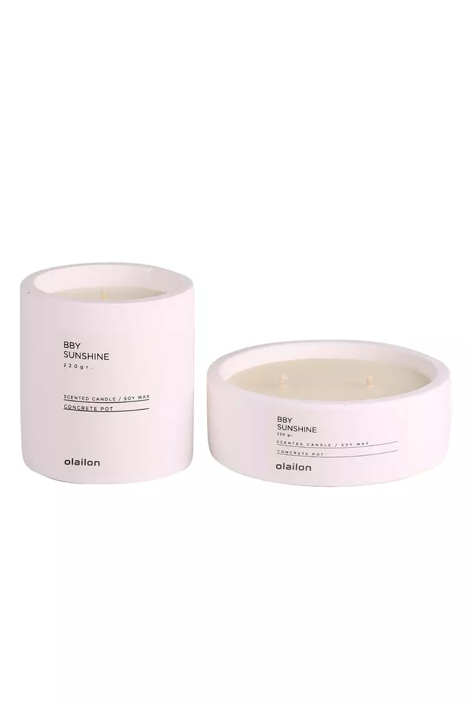 Ljusset (2 st), vit, 8,5 cm x 9 cm, 12 cm x 4,5 cm, lugnande - Ljus och lyktor - 8684282969051 - 1