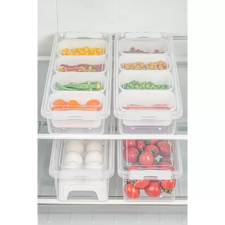 Förvaringslåda Set Hermia Transparent Plast 4 Delar - Matlådor och matförvaringsbehållare - 8684282832041 - 1