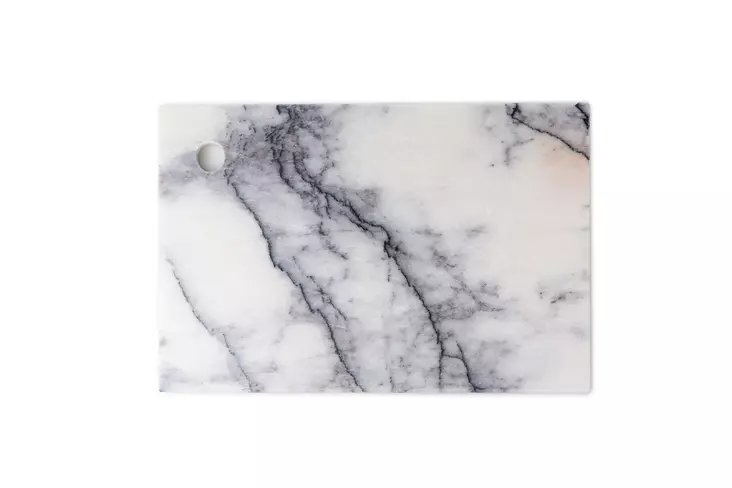 Skärbräda, vit, 20 x 30 x 1 cm, hållbar, lätt att rengöra - Köksredskap - 8684283056361 - 1