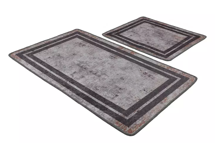 Luxus badrumsmatteset (2 st), flerfärgat, 60 x 100 cm och 50 x 60 cm, antibakteriellt, halkfritt - Badrumsmattor och våtrumsmattor - 8683342801171 - 1