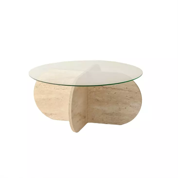 Soffbord Hanah Home Bubble Transparent Glas Spånskiva 75x35 cm - Soffbord - 8684283059171 - 1