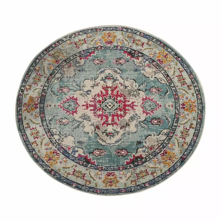 Matta Conceptum Hypnose Woopamuk495 Turkos Bomull Polyester 120x120 cm - Stora och medelstora mattor - 8683743683031 - 1