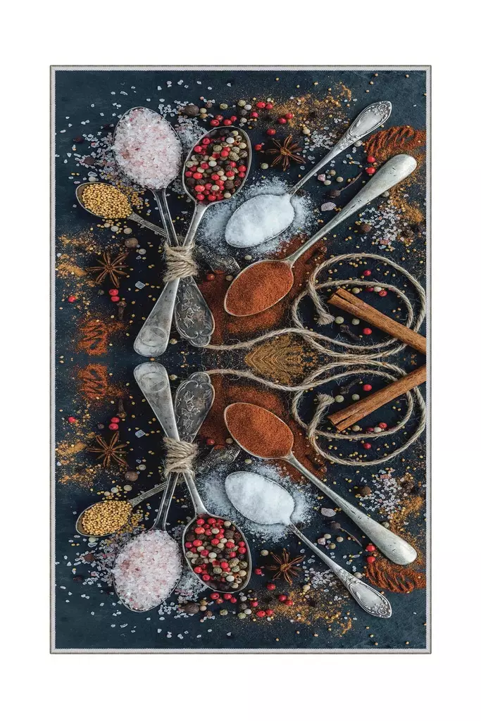 Matta (80 x 120), flerfärgad, 80 x 120 cm, antibakteriell, maskintvättbar - Små mattor och gångmattor - 8682870626591 - 1