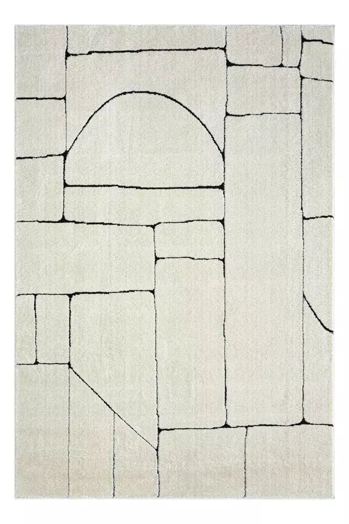 Matta Conceptum Jung 7183 Krämvit Polyester 80x150 cm - Små mattor och gångmattor - 8684282263951 - 1