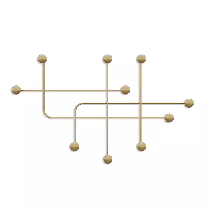 Vägghängare Wallity Samara-A Guld Metall 107x64x10 cm - Klädhängare - 8684282360001 - 1