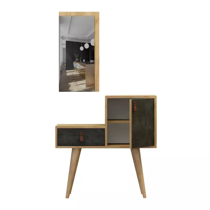 Hallmöbel Hanah Home Janna Ek Spånskiva 80x80x40 cm - Hallskåp - 8681875179101 - 1
