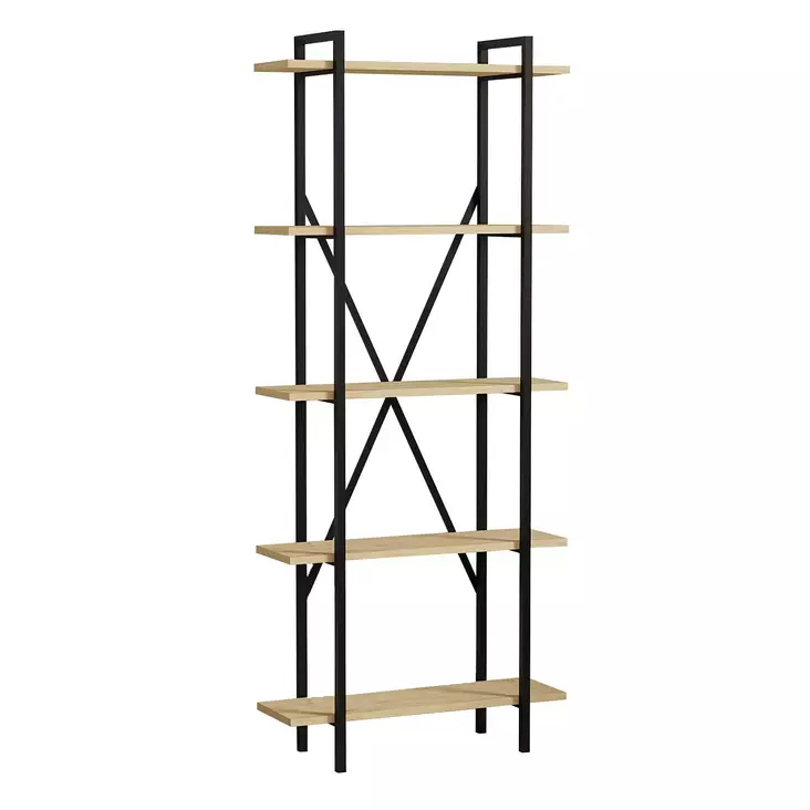 Bokhylla Hanah Home Kinder Ek Spånskiva 72x170x25 cm - Bokhyllor - 8683743420421 - 1