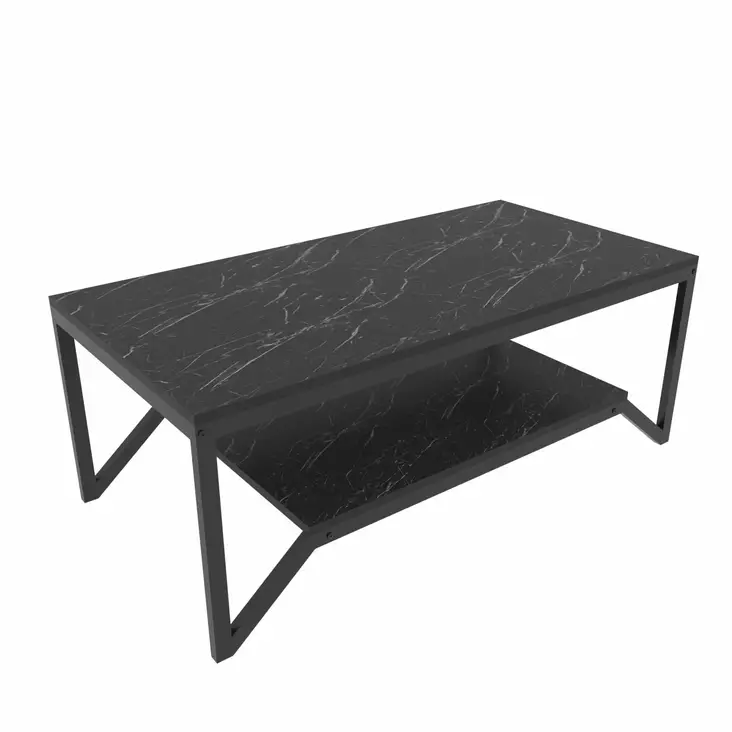 Soffbord Hanah Home Flora Svart Spånskiva 120x60x45,8 cm - Soffbord - 8683743117901 - 1