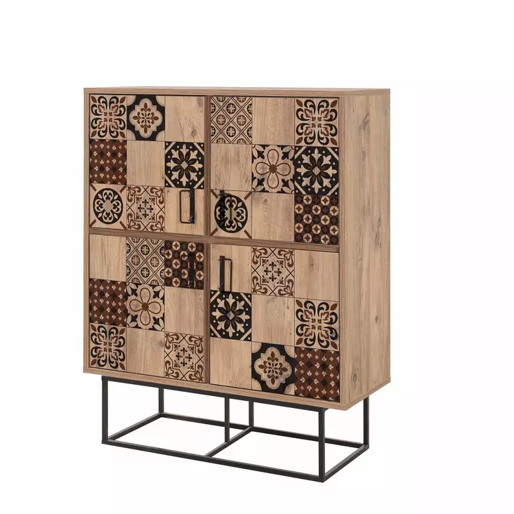 Förvaringsskåp Hanah Home Quantum Solo Furu Spånskiva 93x115x36 cm - Skåp och byråer - 8683743422371 - 1