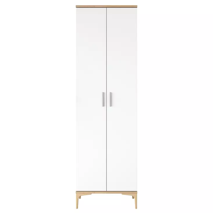 Förvaringsskåp Hanah Home JE102 Valnöt Vit Spånskiva 60x198,6x37,5 cm - Skåp och byråer - 8684282480921 - 1