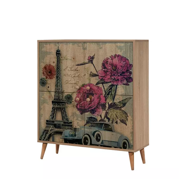 Förvaringsskåp Hanah Home Multilux 733 Sonoma Ek Spånskiva 95x111x36 cm - Skåp och byråer - 8681875380781 - 1